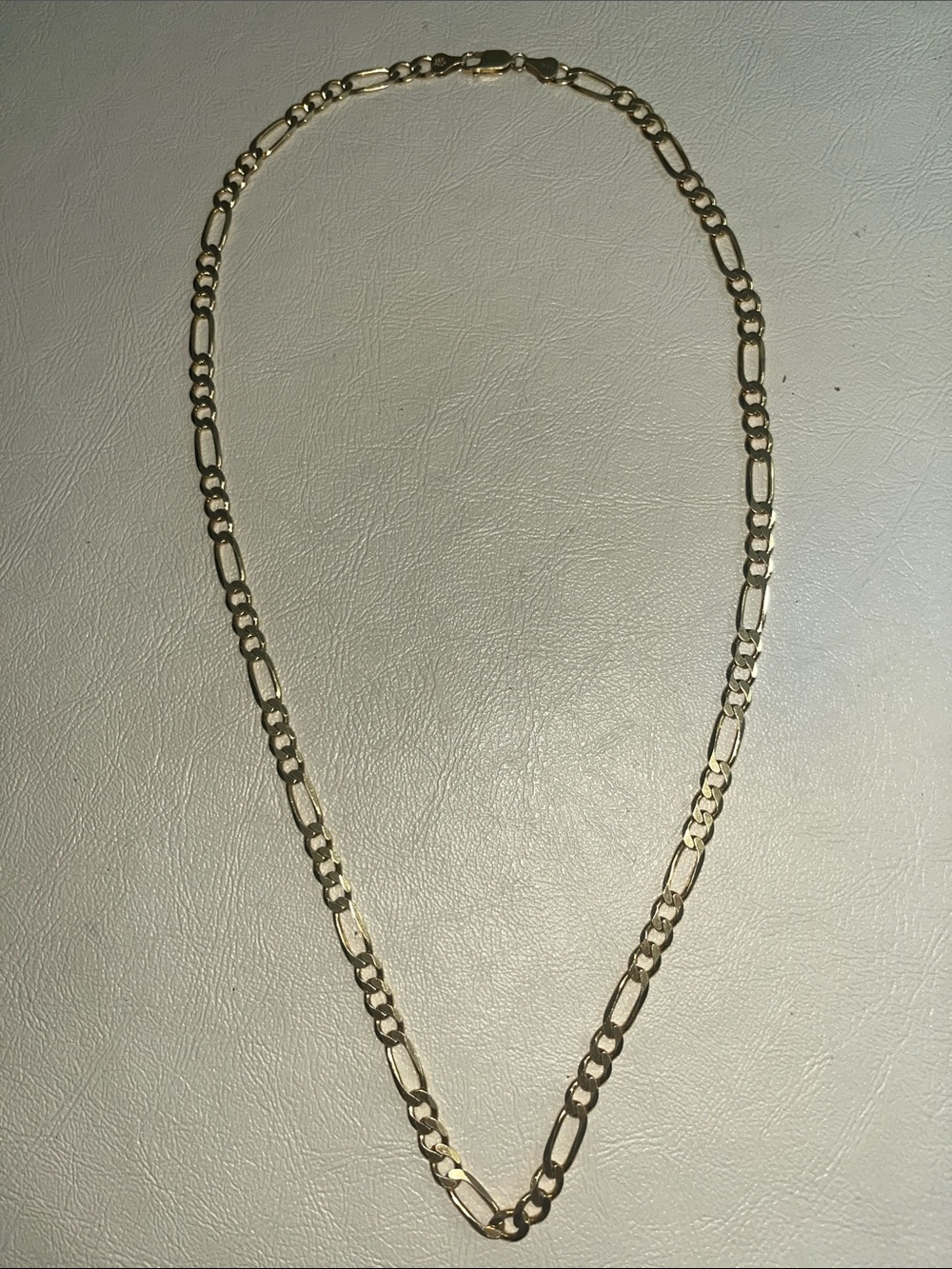 HAN 925 Sterling Gold-toned Figaro Link Necklace